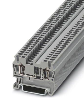 ST 2,5-DIO/L-R DINRAIL TERMINAL BLOCK, 2WAY, 12AWG, GRY PHOENIX CONTACT