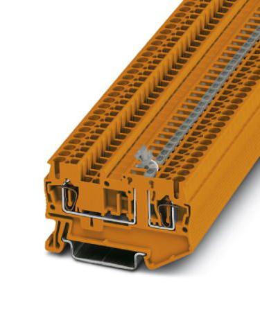 ST 2,5-MT OG DINRAIL TERMINAL BLOCK, 2WAY, 12AWG, ORG PHOENIX CONTACT