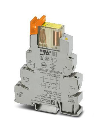 PLC-RSC- 24UC/2X21/FG POWER RELAY, DPDT, 24V, 6A, DIN RAIL PHOENIX CONTACT