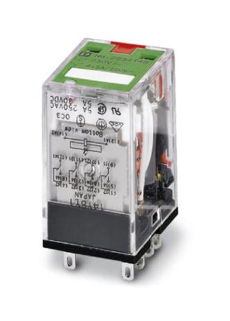 REL-IR/L-230AC/4X21AU POWER RELAY, 4PDT, 5A, 250V PHOENIX CONTACT