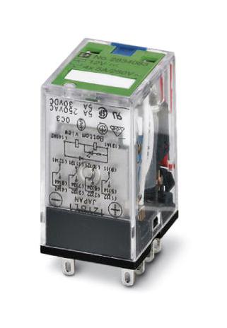 REL-IR/LDP- 12DC/4X21AU POWER RELAY, 4PDT, 5A, 250V PHOENIX CONTACT