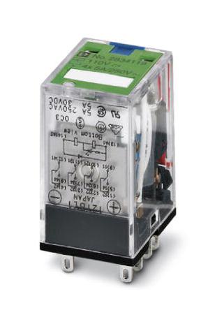 REL-IR/LDP-110DC/4X21AU POWER RELAY, 4PDT, 5A, 250V PHOENIX CONTACT