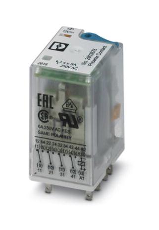 REL-IR4/LDP- 12DC/4X21 POWER RELAY, 4PDT, 2A, 250V PHOENIX CONTACT