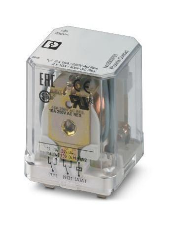 REL-PR2-230AC/2X21 POWER RELAY, DPDT, 3A, 440A PHOENIX CONTACT