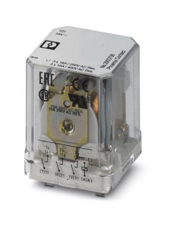 REL-PR3- 24DC/3X1 POWER RELAY, 3PST-NO, 1.5A, 440A PHOENIX CONTACT