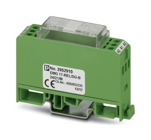 EMG 17-REL/SG-B 24/21/M POWER RLY, DC, SPDT, 250VDC, 6A PHOENIX CONTACT