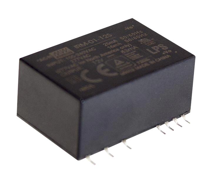 IRM-01-15S POWER SUPPLY, AC-DC, 15V, 0.067A MEAN WELL