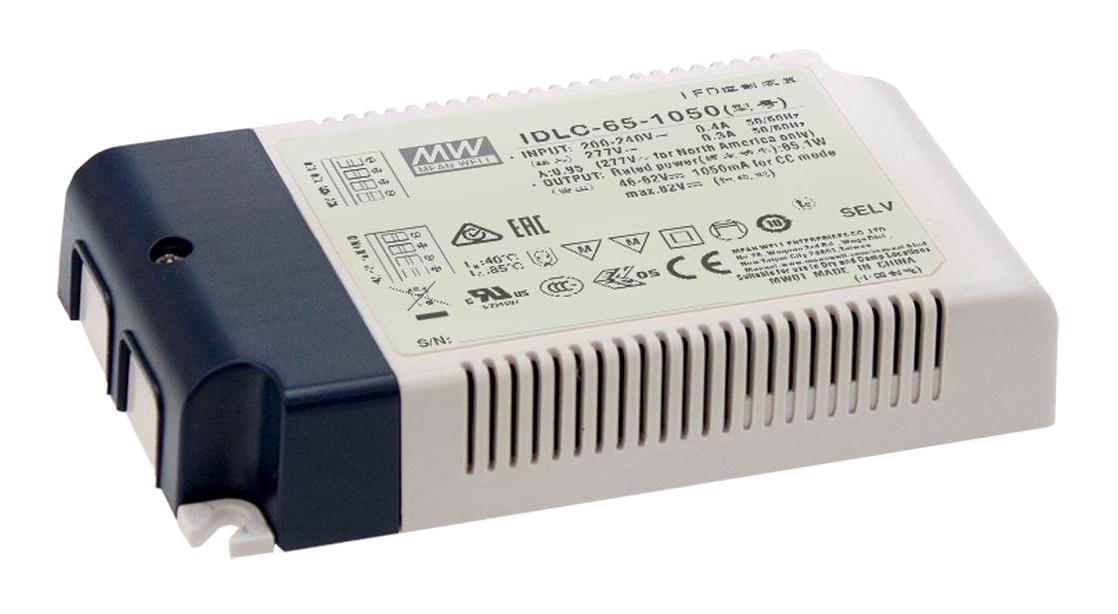 IDLC-65-700 LED DRIVER, AC/DC, CONST CURRENT, 65.1W MEAN WELL