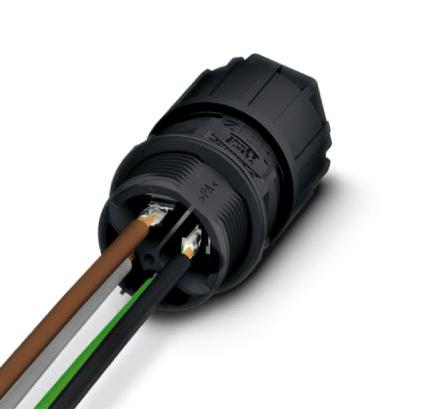 QPD W 3PE2,5 6-10 M25 0,5 BK CIR CABLE, QUICKON-FREE END, 3+PE, 500MM PHOENIX CONTACT