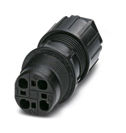 QPD W 3PE2,5 6-10 M25 DT BK CONN, SENR, FEMALE, 3P+E, M25, IDC / IDT PHOENIX CONTACT