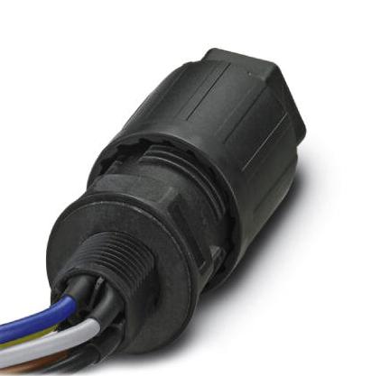 QPD W 4PE2,5 6-11 M20 1,0 BK CIR CABLE, QUICKON-FREE END, 4+PE, 1M PHOENIX CONTACT