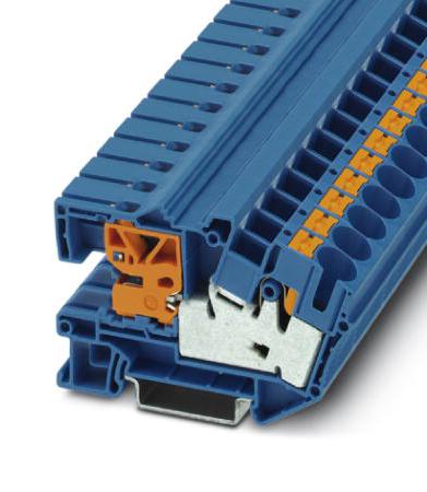 PTN 16/S DIN RAIL TB, PUSH IN, 2POS, 24-4AWG PHOENIX CONTACT