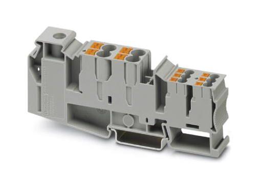 PTU 35/4X6/6X2,5 DIN RAIL TB, PUSH IN/SCREW, 11P, 16-0AWG PHOENIX CONTACT