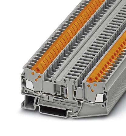 QTC 2,5-TG DIN RAIL TB, PUSH IN LOCK, 2P, 20-14AWG PHOENIX CONTACT