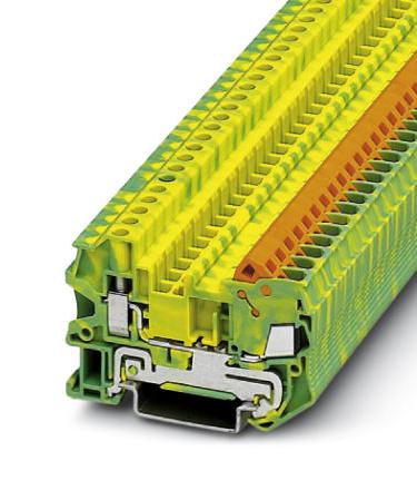 QTCU 2,5-PE DIN RAIL TB, PUSH IN LOCK/SCREW, 2POS PHOENIX CONTACT