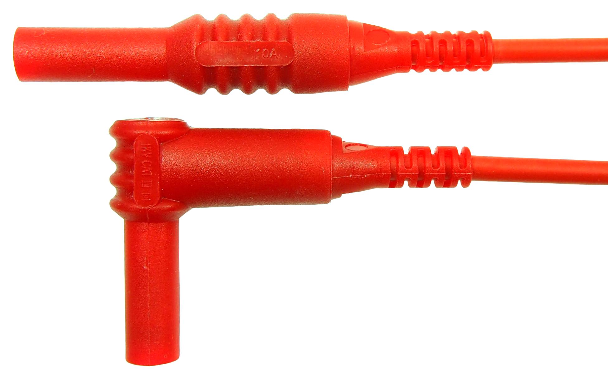 MP002200 BANANA TEST LEADS, 10A, 1KV, RED, 1.5M MULTICOMP PRO