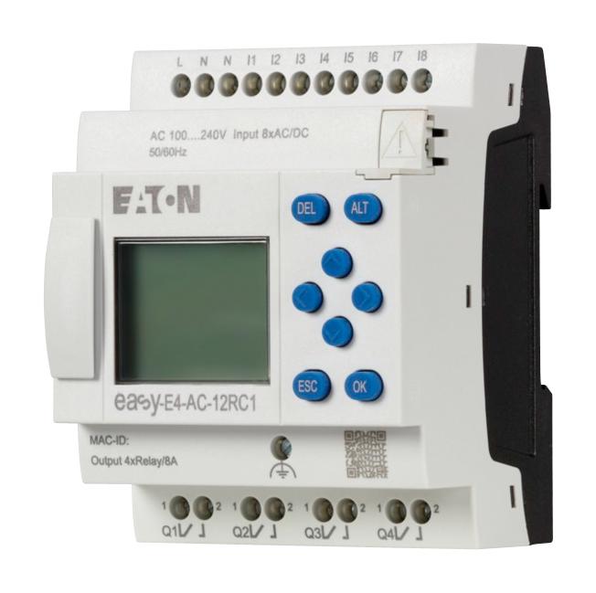 EASY-E4-AC-12RC1 CONTROL RELAY W/DISPLAY, 8 I/P, 4 O/P EATON MOELLER