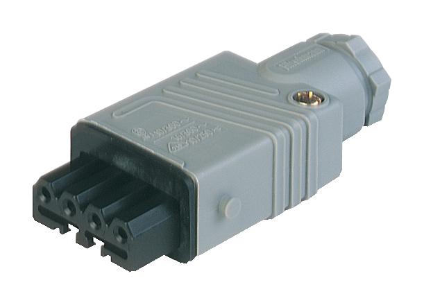 6961 RECTNGLR PWR CONNECTOR, RCPT, 4P, CABLE LUMBERG AUTOMATION