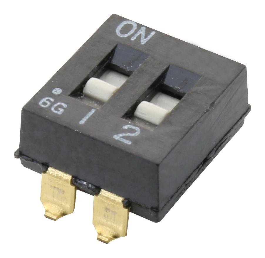 1825059-6 DIP SWITCH, 2POS, 0.1A, 24V, SMD ALCOSWITCH - TE CONNECTIVITY