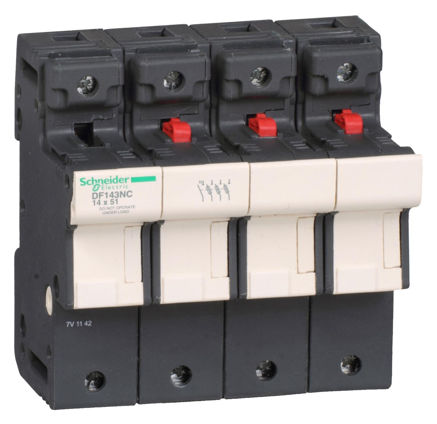 DF143NC FUSE HOLDER 3P N 50A FOR FUSE 14 SCHNEIDER ELECTRIC