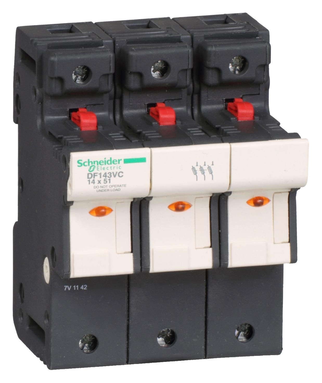 DF143VC FUSE HOLDER 3P 50A FOR FUSE 14 X SCHNEIDER ELECTRIC