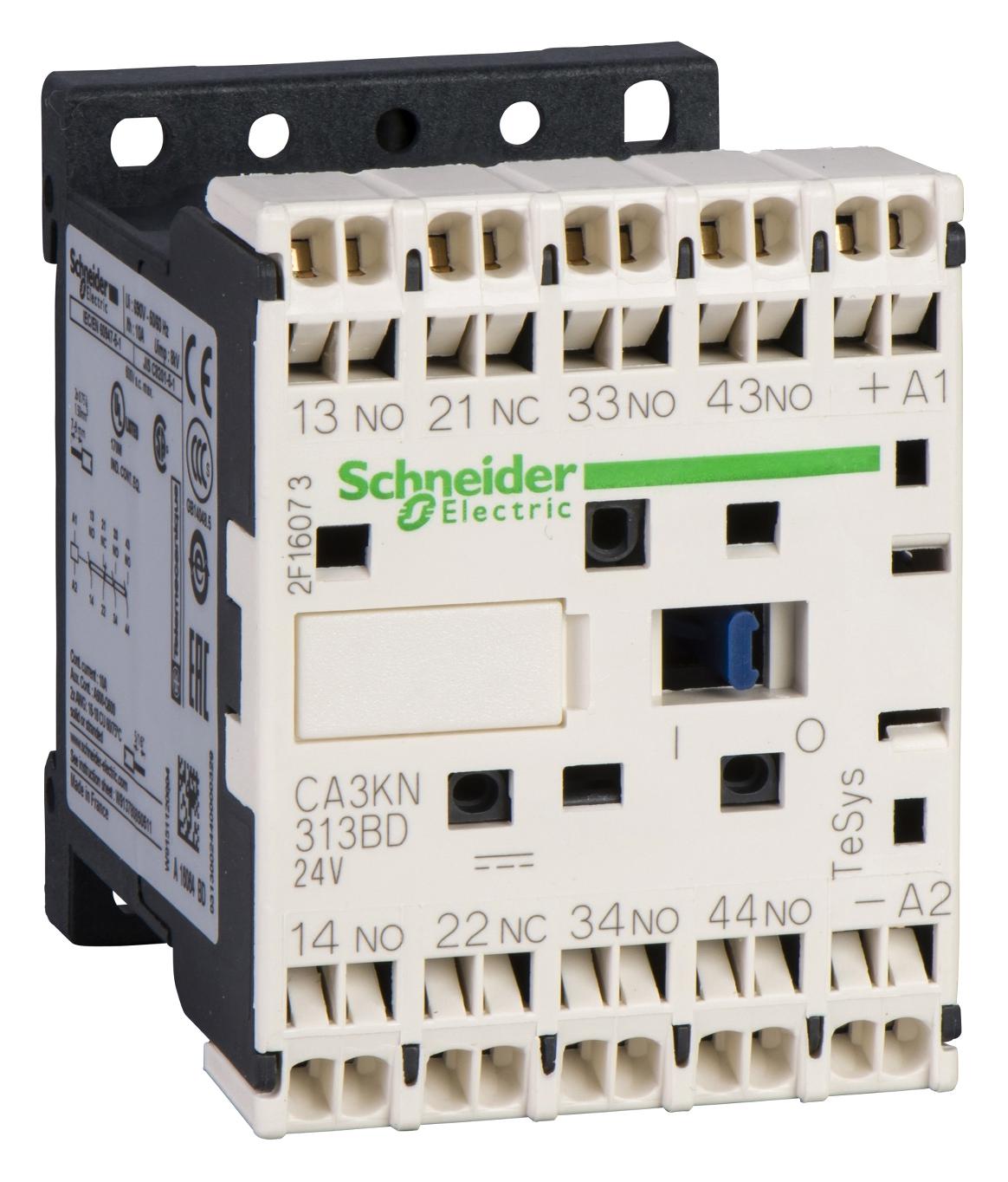 CA3KN403BD3 CONTROL RELAY 4 NO SPRING TERMINAL 24VDC SCHNEIDER ELECTRIC