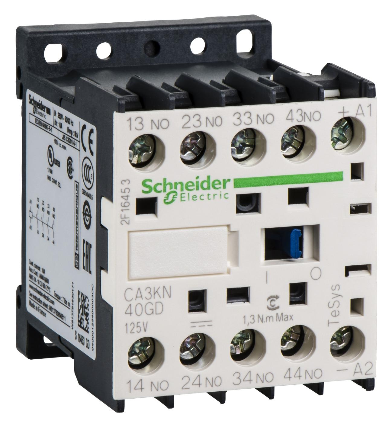CA3KN40GD CONTROL RELAY 4NO CONTACTS SCHNEIDER ELECTRIC