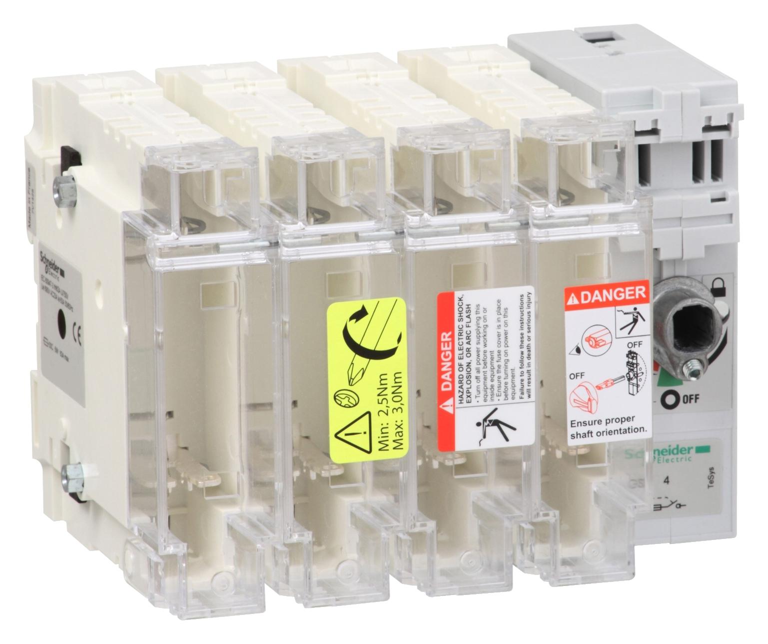 GS2G4 FUSE DISCONNECT SW. 4X 63A 00C SCHNEIDER ELECTRIC