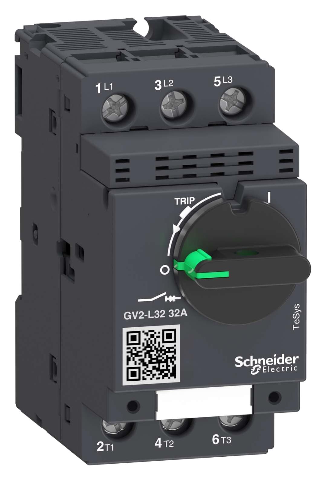 GV2L32 THERMOMAGNETIC CKT BREAKER, 3P, 32A SCHNEIDER ELECTRIC