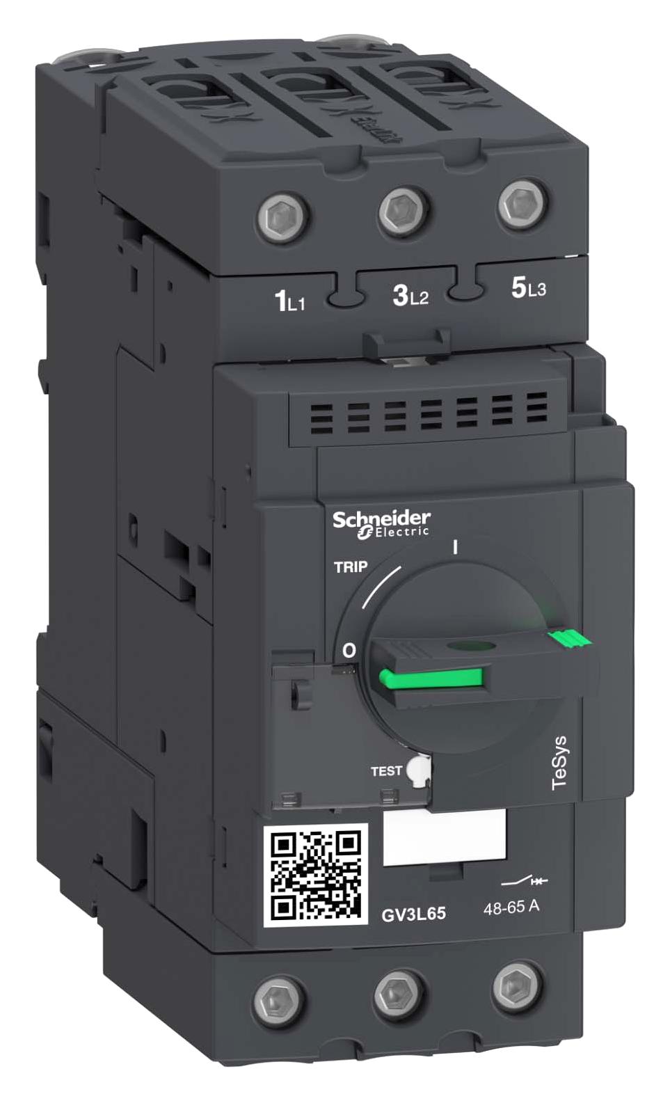 GV3L65 THERMOMAGNETIC CKT BREAKER, 3P, 65A SCHNEIDER ELECTRIC