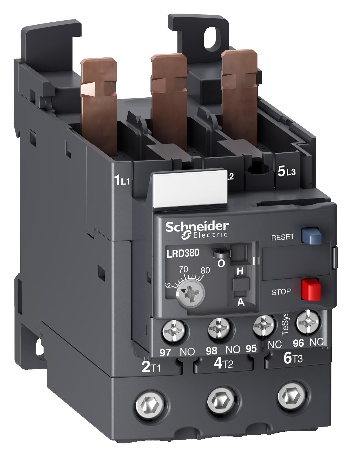 LRD380 THERMAL OVERLOAD RELAY, 62A-80A, 690V SCHNEIDER ELECTRIC