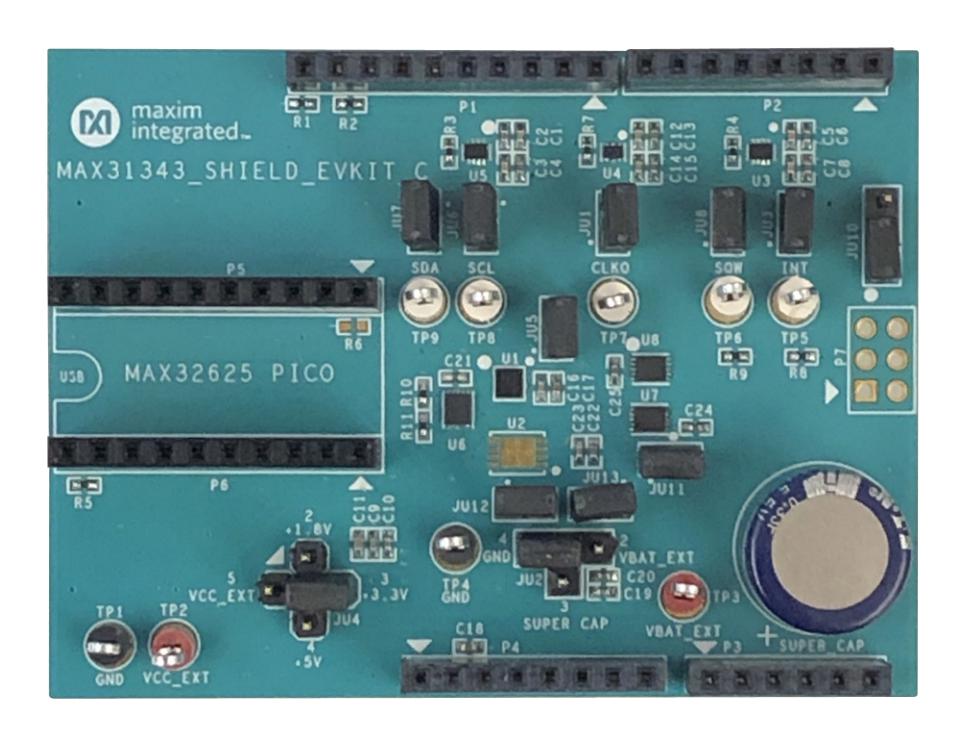 MAX31343SHLD# SHIELD EVAL BOARD, REAL TIME CLOCK MAXIM INTEGRATED / ANALOG DEVICES