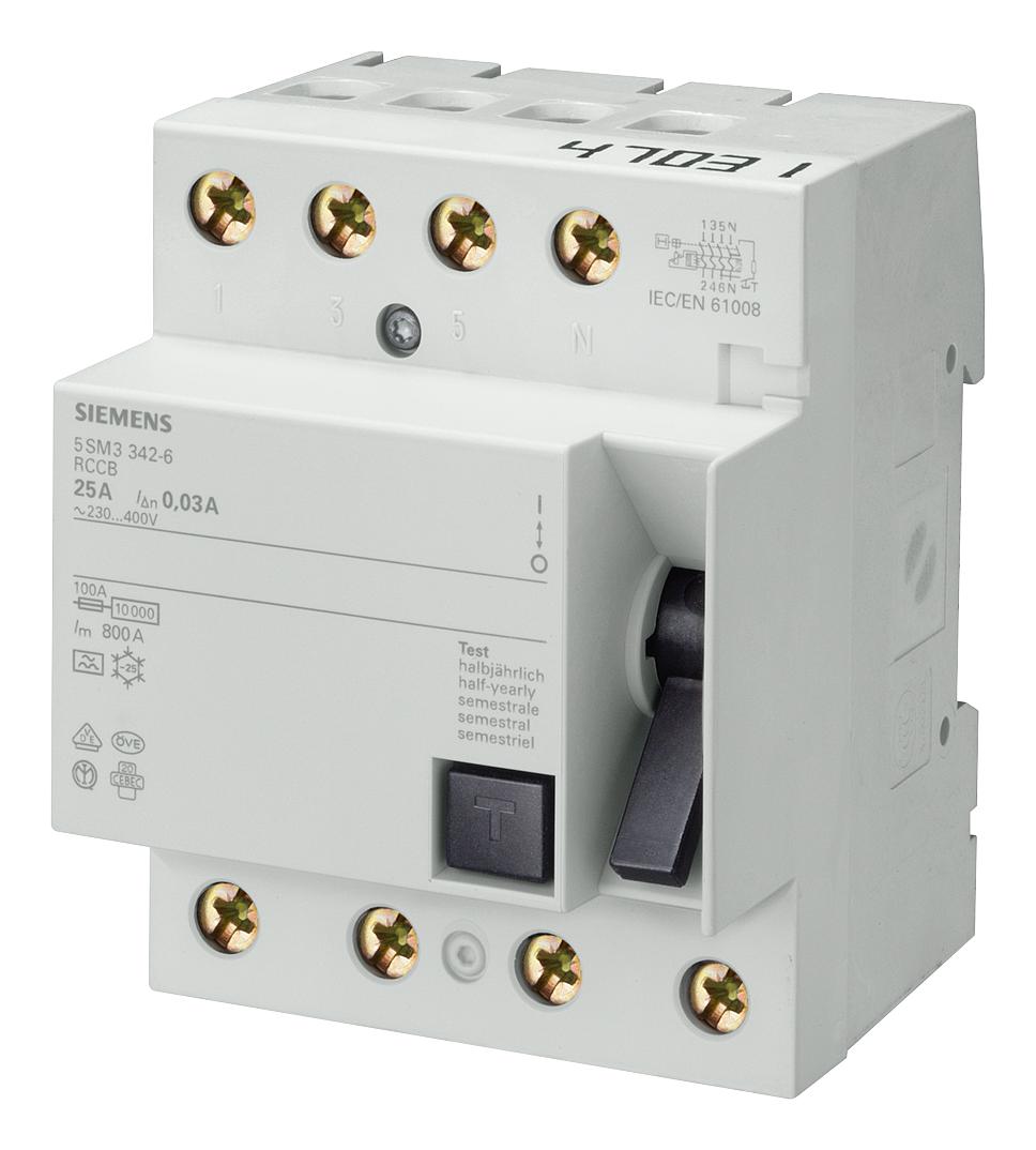 5SM3345-0 RCBO, RCD, GFCI, AFDD CIRCUIT BREAKERS SIEMENS