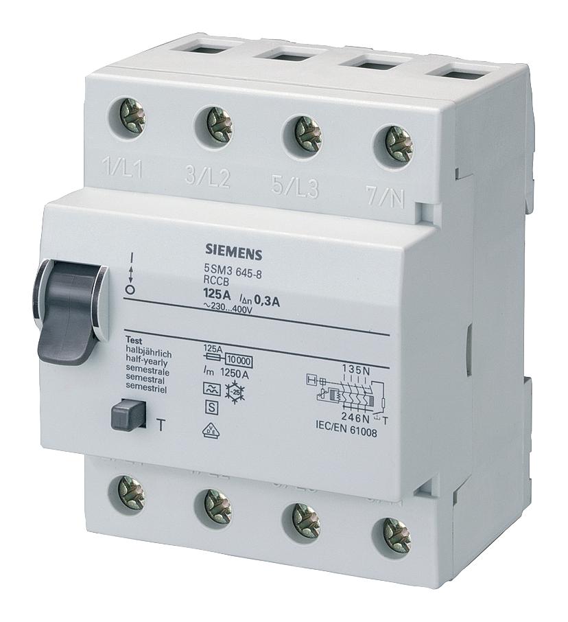 5SM3645-8 RCBO, RCD, GFCI, AFDD CIRCUIT BREAKERS SIEMENS