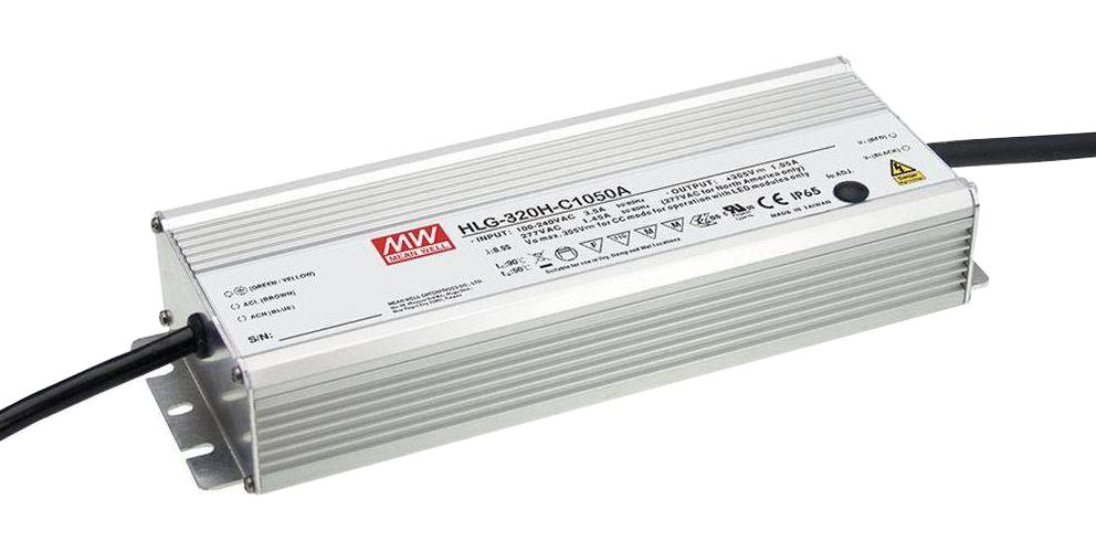 HLG-320H-C1400AB LED DRIVER, CONSTANT CURRENT, 320.6W MEAN WELL