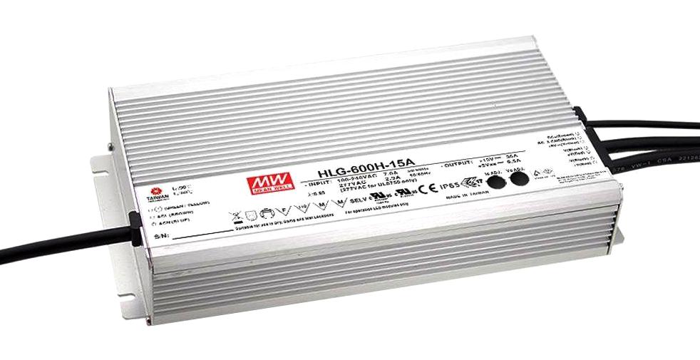 HLG-600H-48 LED DRIVER, CONST CURRENT/VOLTAGE, 600W MEAN WELL