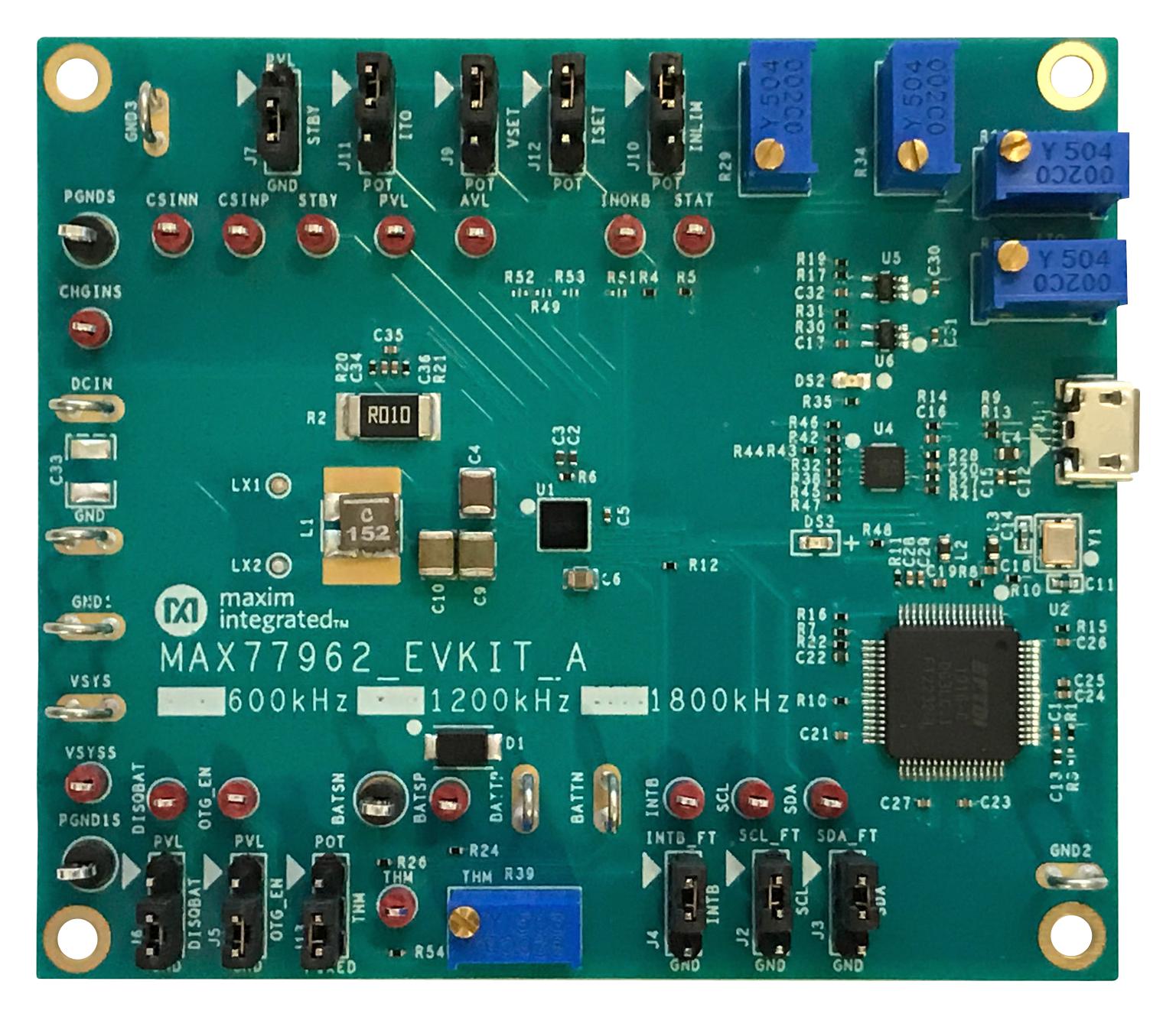 MAX77962EVKIT-06# EVAL KIT, USB TYPE-C BUCK-BOOST CHARGER MAXIM INTEGRATED / ANALOG DEVICES