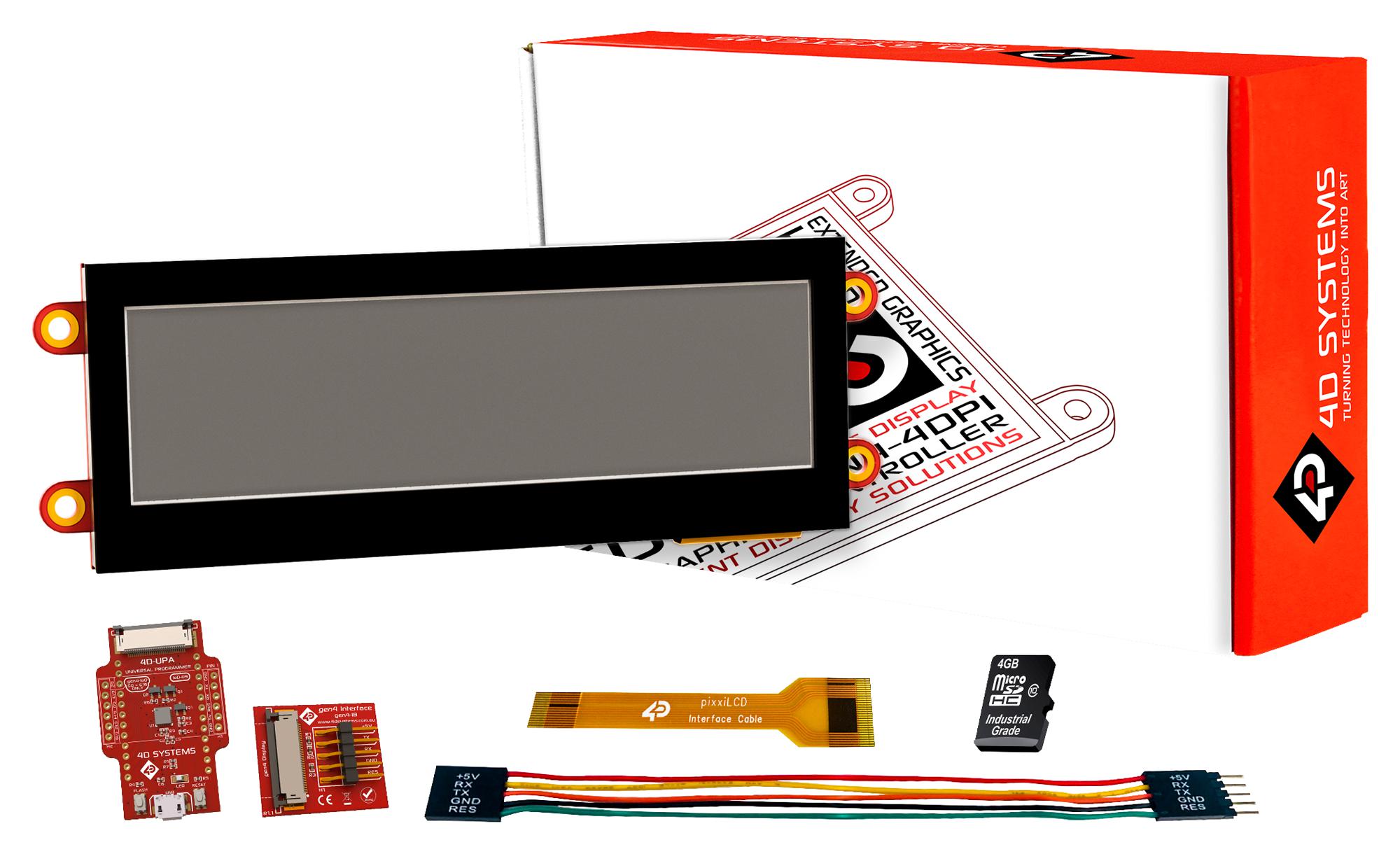 SK-PIXXILCD-39P4-CTP STARTER KIT, 3.9" GRAPHIC DISPLAY, CTP 4D SYSTEMS