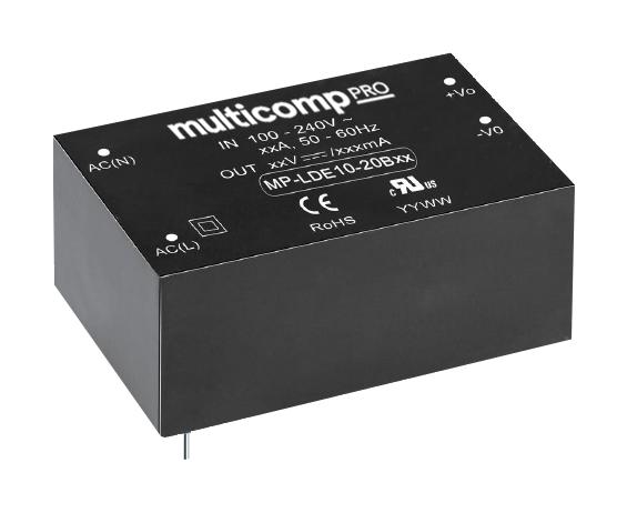 MP-LDE10-20B09 POWER SUPPLY, AC-DC, 9V, 1.1A MULTICOMP PRO