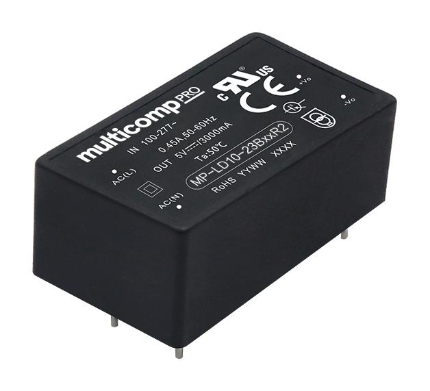 MP-LD10-23B05R2 POWER SUPPLY, AC-DC, 5V, 2A MULTICOMP PRO