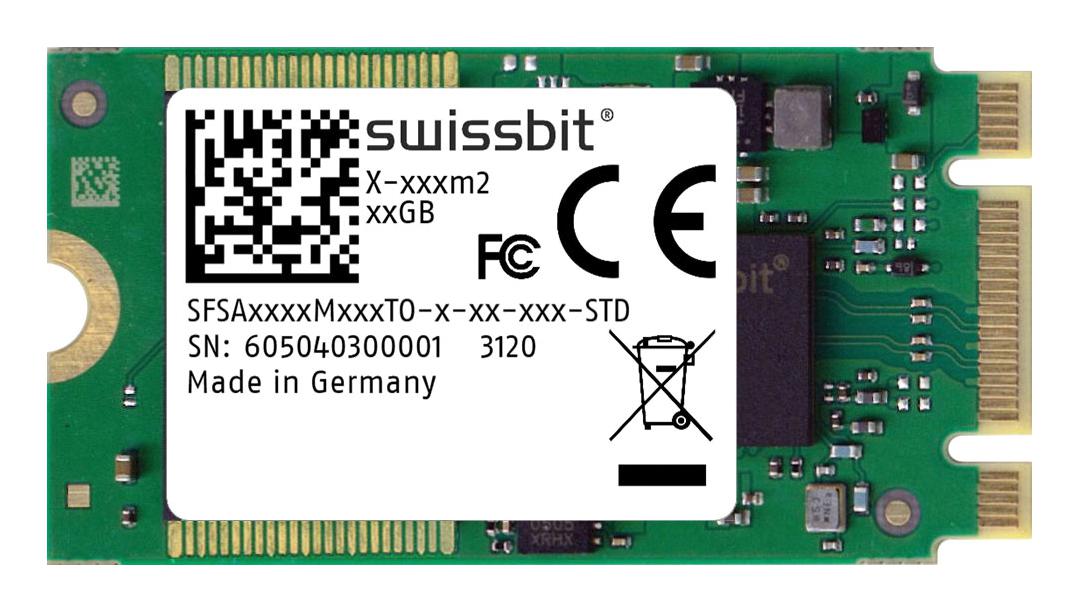 SFSA160GM1AO2TO-I-8C-21P-STD SSD, M.2 SATA, 6GBPS, 3D PSLC, 160GB SWISSBIT
