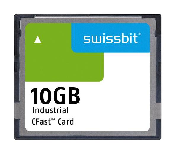 SFCA010GH1AO1TO-I-5S-21P-STD INDUSTRIAL CFAST FLASH MEMORY CARD, 10GB SWISSBIT
