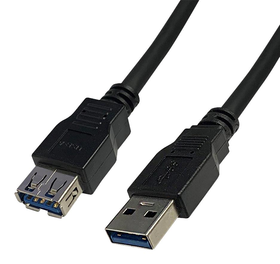 2490A-1 USB CABLE, 3.0 TYPE A PLUG-RCPT, 1M VIDEK