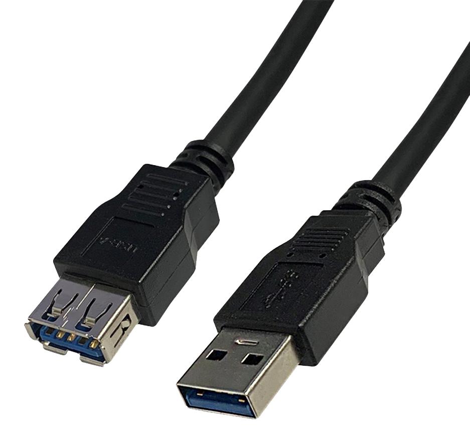 2490A-3 USB CABLE, 3.0 TYPE A PLUG-RCPT, 3M VIDEK