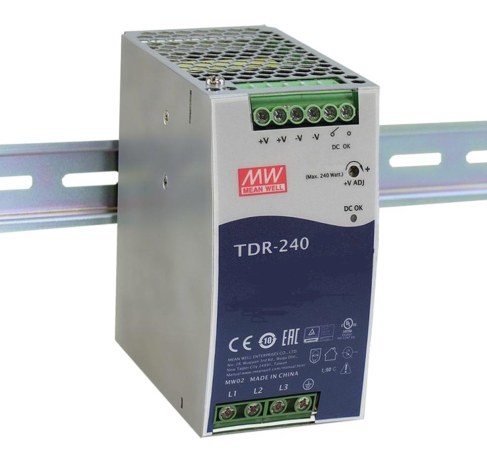 TDR-240-48 POWER SUPPLY, AC-DC, 48V, 5A MEAN WELL