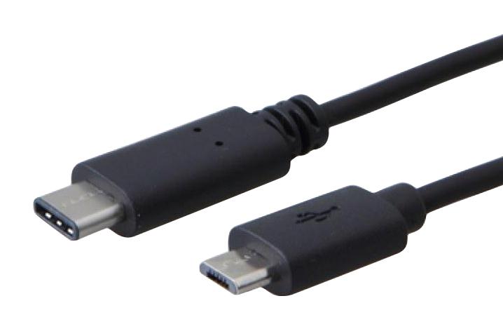 C06026-00010. USB CABLE, 2.0 TYPE C-MICRO B PLUG, 3FT MULTICOMP PRO