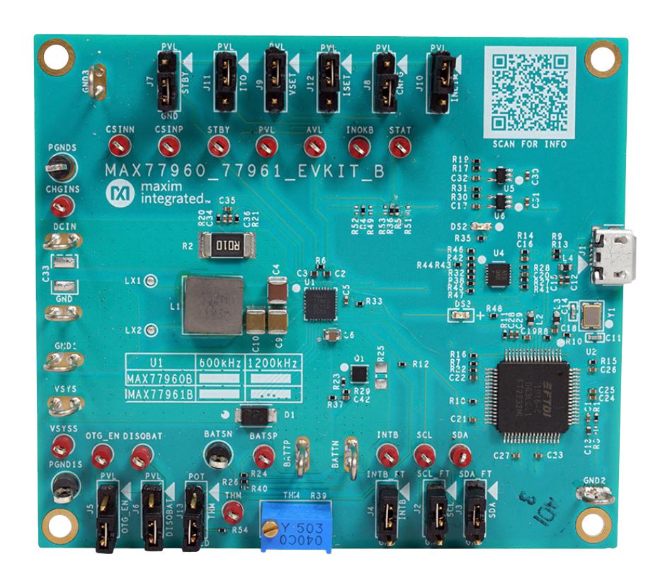 MAX77961BEVKIT12# EVAL KIT, USB TYPE-C BUCK-BOOST CHARGER MAXIM INTEGRATED / ANALOG DEVICES