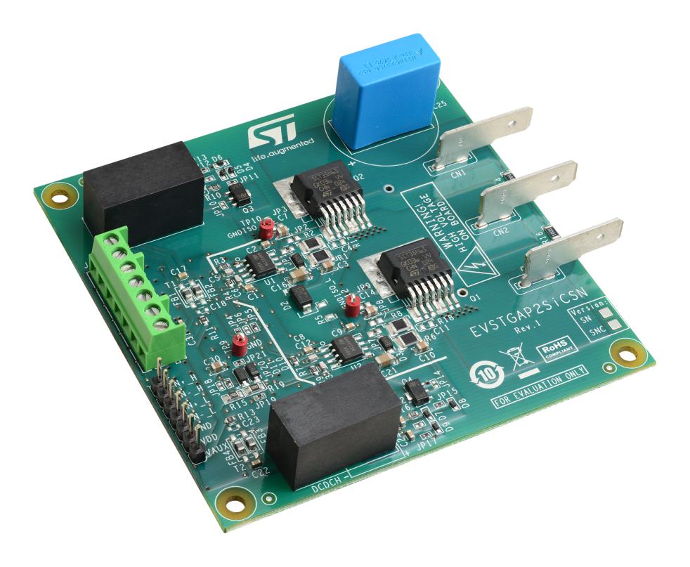 EVSTGAP2SICSNC DEMO BOARD, ISOLATED GATE DRIVER STMICROELECTRONICS