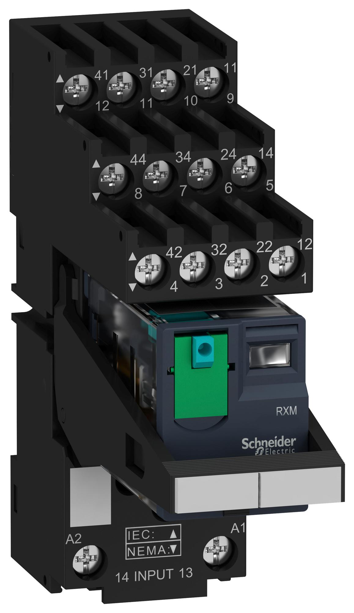 RXM4AB1BDPVS POWER RELAY, 4PDT, 24VDC, 6A, SOCKET SCHNEIDER ELECTRIC