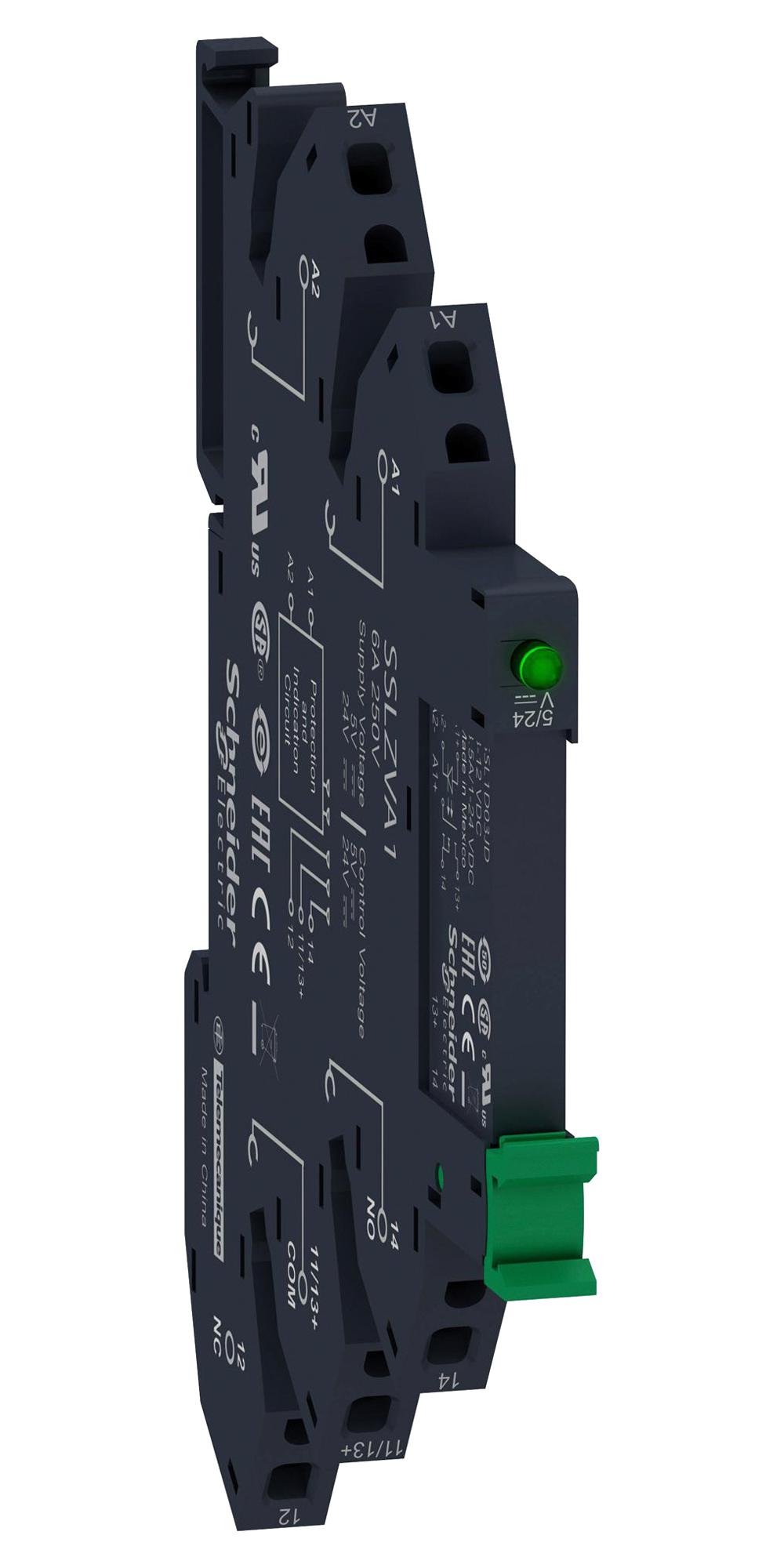 SSL1A12BDPR SOLID STATE RELAY, SPST, 2A, 24-250VAC SCHNEIDER ELECTRIC